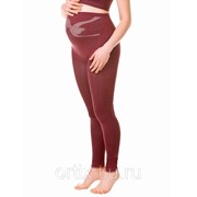 Легинсы для беременных Фэст бесшовные Б-754 винные с узором фотография