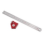Drillpro CX300-2 Регулируемая метрика 45/90 градус и линейная линейка дюймов Измерение положения линейки фотография