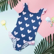 Купальник детский KAFTAN “Сердечки“, рост 98-104 (30), синий фото