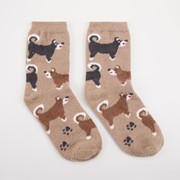Носки женские махра-пенка 'Собаки' цвет, р-р 23-25 (р-р обуви 36-40) фото
