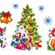 Оформительский набор Этюд “Новогодний“, 10 элементов, двусторонний скотч, Н-006 фото