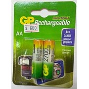 Батарейки аккумуляторные GP AA, 2 шт., 2700 mAh, (АКБ) (АА)