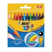 Восковые мелки BIC 12 цветов Wax Crayons фото