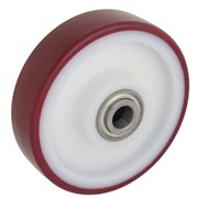 Колеса большегрузные полиуретановые в поворотном кронштейне с тормозом на тележки фото