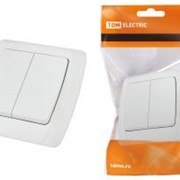 Выключатель 2 кл. 10А белый “Онега“ TDM ELECTRIC SQ1805-0002 фото