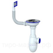 Сифон 3 1/2*40 с прямоугольным переливом, Unicorn B410 фото