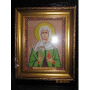 Именная икона Святая Иоанна ( Иванна ) ручной работы вышитая бисером
