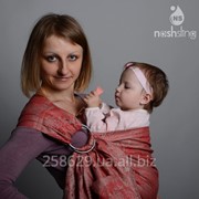 Слинг с кольцами для новорожденных и старше тм Наш слинг Моника жаккардовый фотография