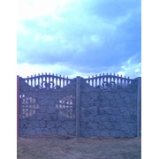 Забор железобетонный.  фото
