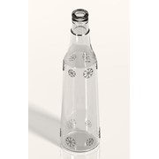 Декорированная стеклянная бутылка Дед Мороз КПМ-30-500