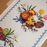 Рушничек к Пасхе “Цыплята“ (пасхальные, сувенирные салфетки) фотография