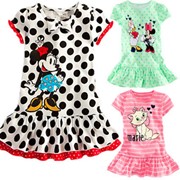 Одежда детская 2014 children dress wholesale and retail Minnie cartoon little striped kitty dot dress Girls baby girls clothing dresses kids, код 1645673613 фото