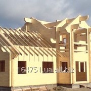 Строительство деревянных домов из клееного бруса. Фахверк фото
