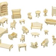 Игрушки: Большой набор мебели сборный деревянный (Р077) фото