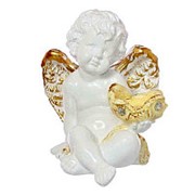 Сувенир Ангел с подсвечником цветной 19см фото