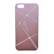 Чехол на Айфон 5/5s/SE Cococ приятный Пластик Линии Матовый Пудровый Розовый фотография