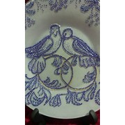Декоративная тарелка “На счастье“, ручная роспись. фото
