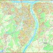 Настенная карта г. Нижнего Новгорода (подробность до дома) актуальность 2015 г. фото