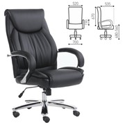 Кресло офисное BRABIX PREMIUM “Advance EX-575“, хром, экокожа, черное, 531825 фотография