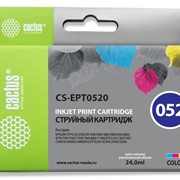 Картридж Cactus CS-EPT0520 голубой/пурпурный/желтый фото