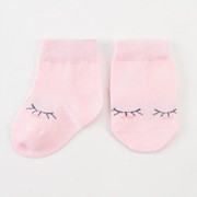 Носки Крошка Я 'Глазки', розовый, 12-14 см фото