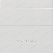 Панель листовая «Eucatex», белая на белом, плитка 15х15 фото