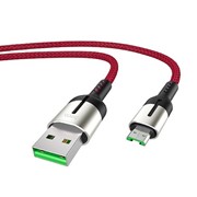 Кабель Hoco U68, USB - microUSB, 4 А, 1.2 м, красный фото