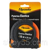 Рулетка Elastica, 10 м х 25 мм, обрезиненный корпус// SPARTA