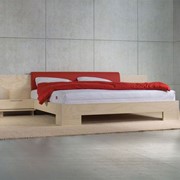 Кровать двуспальная из массива дерева шпонированная КД 1 (1600х2000х800 из высококачественного массива сосны) фото