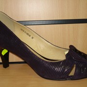 Туфли женские 10516-21-H954B т.фиол. велюр