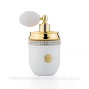 Баночка для парфюма с помпой D7хH14 см, керамика, декор золото, swarovski DUBAI фотография