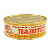 Паштет Печеночный со слив. маслом, Сто пудов, 240 г, ж/б фотография