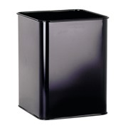 Металлическая квадратная мусорная корзина 18,5 л Черный