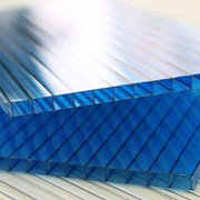 Сотовый поликарбонат KINPLAST Синий 10 мм (2,1*6 м) фотография