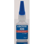 Клей низкой вязкости для трудносклеиваемых пластиков и резин Loctite 406, 20g