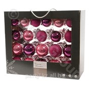 Декор Шары-набор стекл. фиолетов,розовые 42шт,уп фото