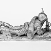 Оловянная миниатюра “2 номер расчета пулемет Максима“ чернение фотография