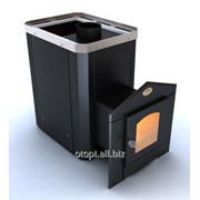 Дровяная печь для сауны с выносом Визуал ПКС 02 Дверца с термостойким стеклом 310х310 мм фото