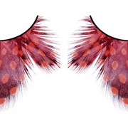 Ресницы тёмно-красные перья BL621