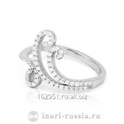 Ажурное кольцо с кубическими цирконами, серебро 925 пробы Артикул INSR102A
