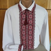 Мужская сорочка вышиванка с воротником фото