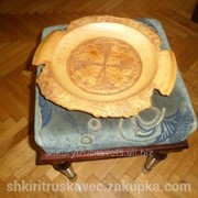 Декоративная тарелка, деревянная, хлебница