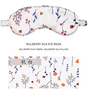 Шелковая маска для сна, шёлк в шёлке 20 моми с эксклюзивным рисунком