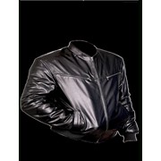 Короткая мужская кожаная куртка Модель №010 фото
