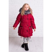 Куртка зима Хельга цвета марсала для девочек коллекция 2016-2017
