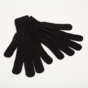Перчатки женские, цвет чёрный, размер 18 фото