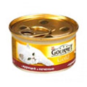 Корм для котов Gourmet Gold кусочки в подливке с курицей и печенью фото