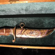 Нож сувенирный ручной работы “Соколиная охота“,нож сувенирный фото