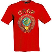 Футболка “Большой Герб СССР“ красная фото