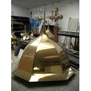 Купола из нержавеющей стали и меди производства Златовест с напылением под золото (нитрид титана) фото